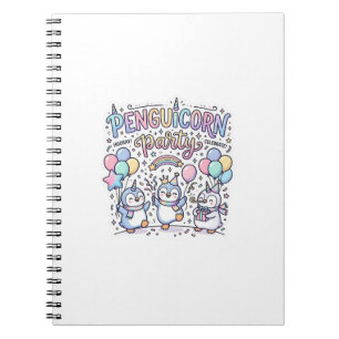Unicorn Penguicorn Party Premium Vector Vector Des Notebook