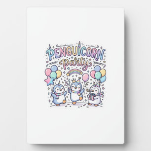 Unicorn Penguicorn Party Premium Vector Vector Des Plaque