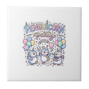 Unicorn Penguicorn Party Premium Vector Vector Des Tile