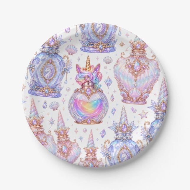 Unicorn Perfume Paper Plates (Front)