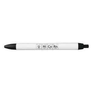 UNiCoRn Periodic Table Elements Word Chemistry Black Ink Pen