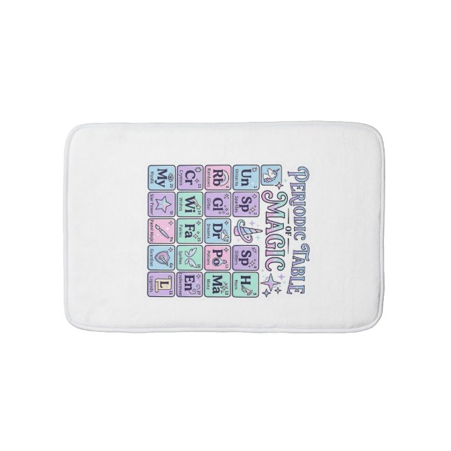 Unicorn Periodic Table of Magic Graphic Design Mer Bath Mat (Front)