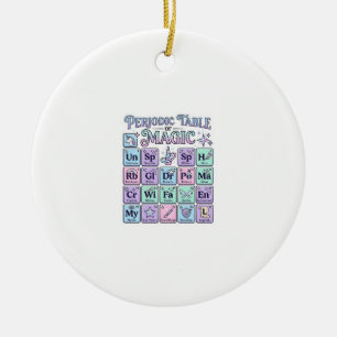 Unicorn Periodic Table of Magic Graphic Design Mer Ceramic Tree Decoration