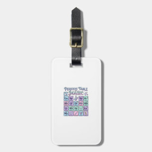 Unicorn Periodic Table of Magic Graphic Design Mer Luggage Tag