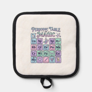 Unicorn Periodic Table of Magic Graphic Design Mer Pot Holder