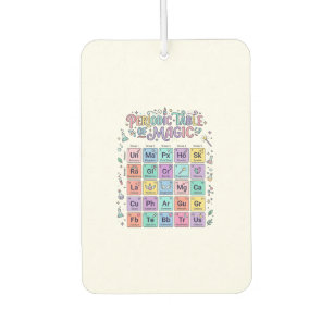 Unicorn Periodic Table of Magic Trendy Cute Gift D Car Air Freshener