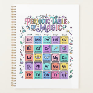 Unicorn Periodic Table of Magic Trendy Cute Gift D Planner