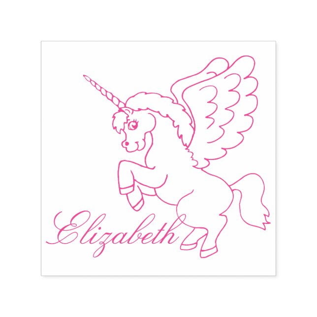 Unicorn Personalise Self-inking Stamp (Design)