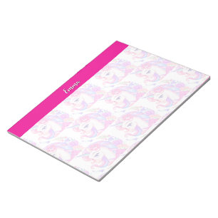 unicorn & personalise your name notepad