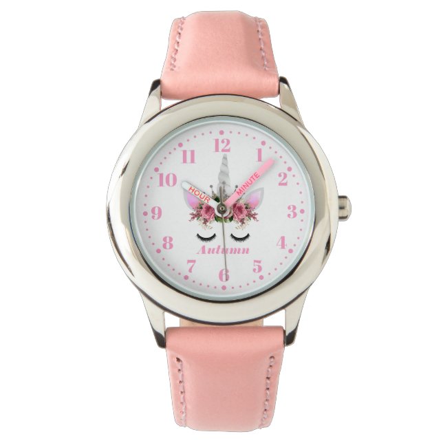 Unicorn Personalised Custom Kid's Watch (Front)