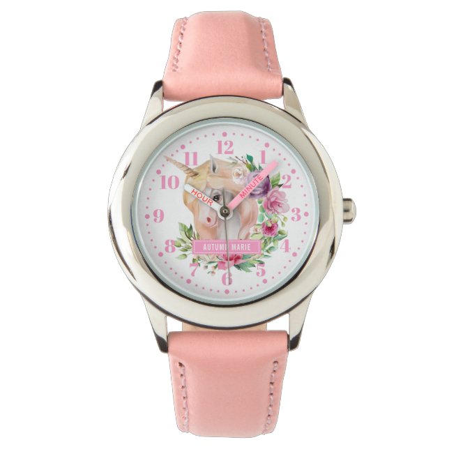 Unicorn Personalised Custom Kid's Watch (Front)