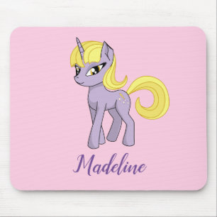 Unicorn Personalised Girls Pink Mouse Pad