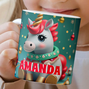 Unicorn Personalised Kids Hot Chocolate Mug