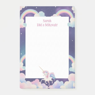 Unicorn Personalised Mitzvah Note pad