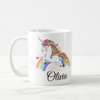 Unicorn Personalised Name Cute Coffee Mug