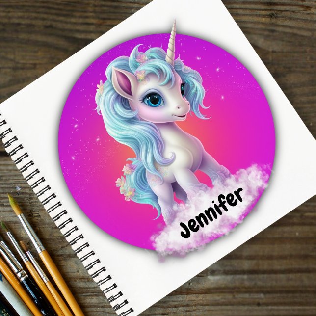 Unicorn Personalised Name Notebook (Creator Uploaded)