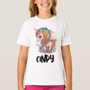 UNICORN PERSONALIZED NAME CUSTOM girls t-shirts