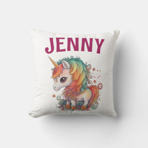 UNICORN PERSONALIZED THROW PILLOW