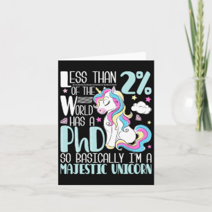Unicorn - Phd Graduate Ph.d. Graduation Doctorate  Card