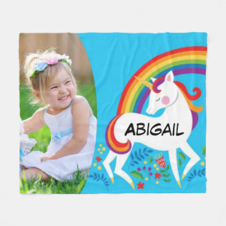 Unicorn Photo Fleece Blanket