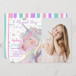 Unicorn Photo Invitation