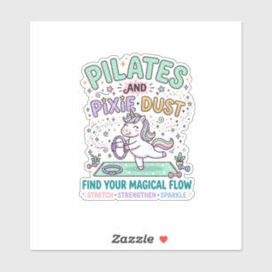 Unicorn Pilates and Pixie Dust Bold Typography T-S