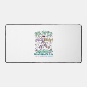 Unicorn Pilates and Pixie Dust Bold Typography T-S Desk Mat
