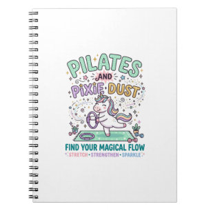 Unicorn Pilates and Pixie Dust Bold Typography T-S Notebook
