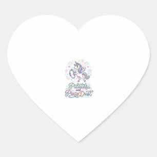 Unicorn Pilates and Pixie Dust White Background Ve Heart Sticker