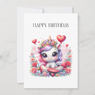 Unicorn Pilot Birthday Invitation