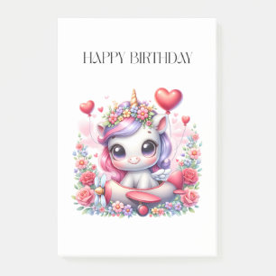 Unicorn Pilot Birthday Post-it Notes