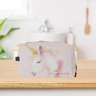 Unicorn pink girl dopp kit