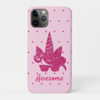 Unicorn Pink Glitter Cute Girly Kids