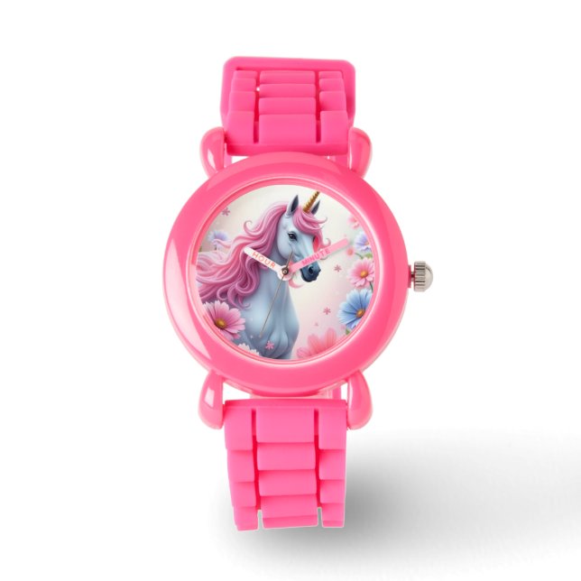 Unicorn  Pink Glitter Watch (Front)