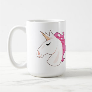 Unicorn Pink Hair White Kid Child Coffee Mug