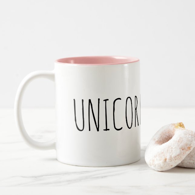 Unicorn Pink Interior Inside Coffee Mug (With Donut)