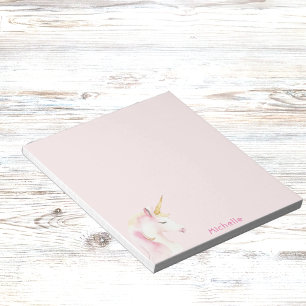 Unicorn pink name girl notepad