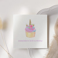 Unicorn Pink Purple Pastel Cupcake Birthday Party