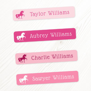 Unicorn pink shades kids waterproof name