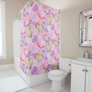 Unicorn Pink Shower Curtain