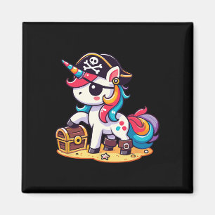 Unicorn Pirate Costume Halloween Magnet