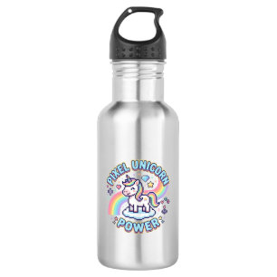 Unicorn Pixel Unicorn Power Graphic Design Product 532 Ml Water Bottle