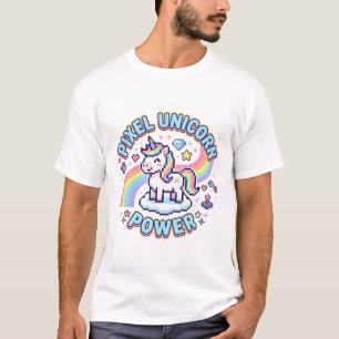Unicorn Pixel Unicorn Power Graphic Design Product T-Shirt