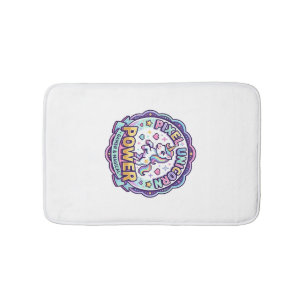 Unicorn Pixel Unicorn Power POD Ready Apparel Grap Bath Mat