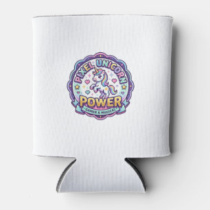 Unicorn Pixel Unicorn Power POD Ready Apparel Grap Can Cooler