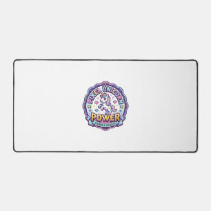 Unicorn Pixel Unicorn Power POD Ready Apparel Grap Desk Mat