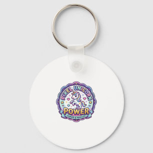 Unicorn Pixel Unicorn Power POD Ready Apparel Grap Key Ring