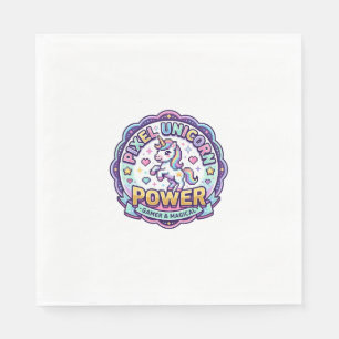 Unicorn Pixel Unicorn Power POD Ready Apparel Grap Napkin