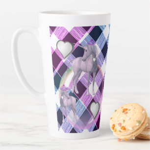 Unicorn Plaid Latte Mug