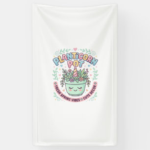 Unicorn Planticorn Pot Graphic Design Graphic Tee Banner